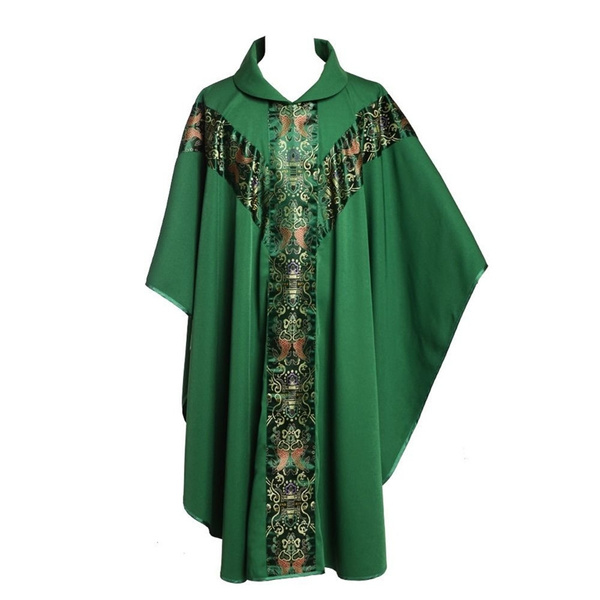 Green Church Clergy Vestments Priest Chasuble Catholic Robe | Wish