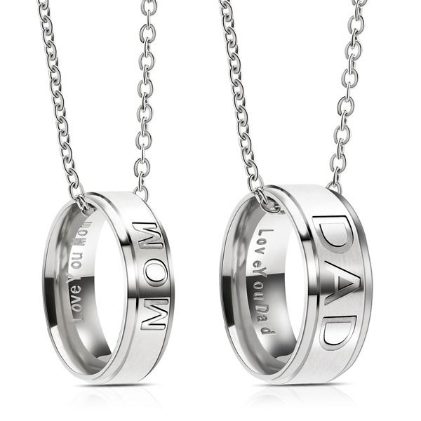 New Fashion Stainless Steel MOM DAD 