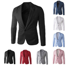 Men's Clothing Blazer Men One Button Men Blazer Slim Fit Costume Homme Suit Jacket Masculine Blazer