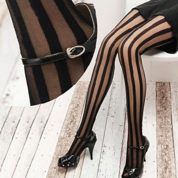vertical striped tights