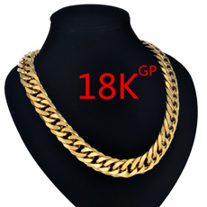 24kgold, Steel, Chain Necklace, Wool
