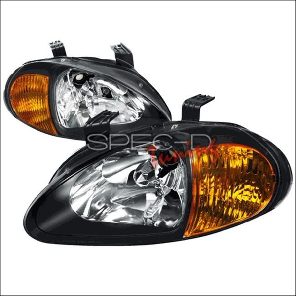 Spec-D Tuning 2LH-DEL93JM-EU Euro Housing Headlights for 93 to 97