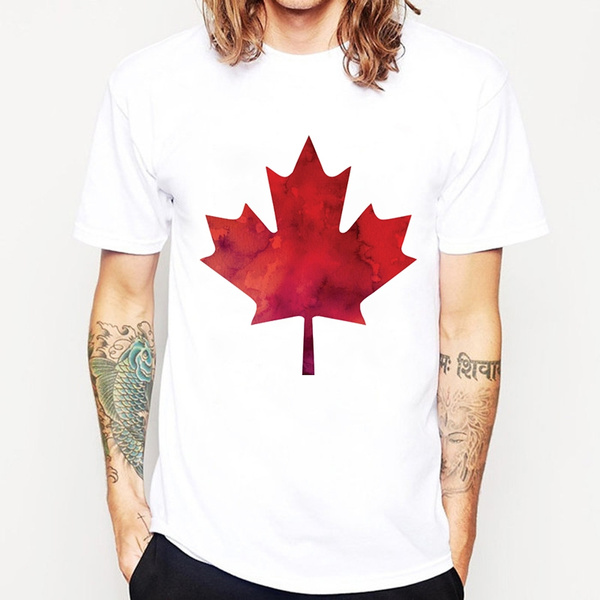 Canada Maple Leaf T-shirt Canadian Flag Shirts Men Funny O Neck Short  Sleeve T-Shirts High Quality Men T Shirts | Wish
