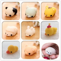 1PC Cute Lovely Stretch Japan Animal Mochi Squeeze Toy Soft Press Squishy Doll 