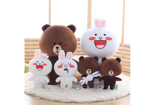 line brown bear plush