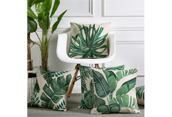 green leaf cushions