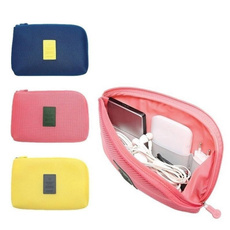 Hot Portable Travel Digital USB Cable Storage Bag Wrap Case Bags