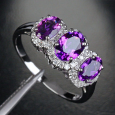 Sterling, purple gem, Fashion, Women Ring
