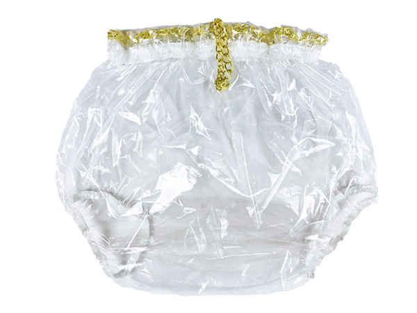 Haian ABDL Pull-On Locking Plastic Pants Color Glass Clear # P016-9