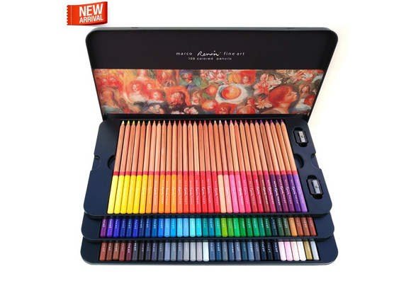 Marco Raffine Artist 24/36/48/72/100 Color Pencils lapices de colores Professional for Coloured Drawing Pencil Set Art Supplies
