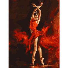 balletgirlpainting, Ballet, Unframed Oil Painting, art