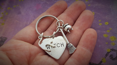 Goth, Key Chain, wicca, withcywiccanwitch