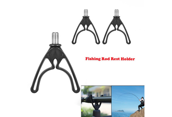 2Pcs Black U-shape Fishing Rod Rest Holder Carp Fishing Tackle Tools