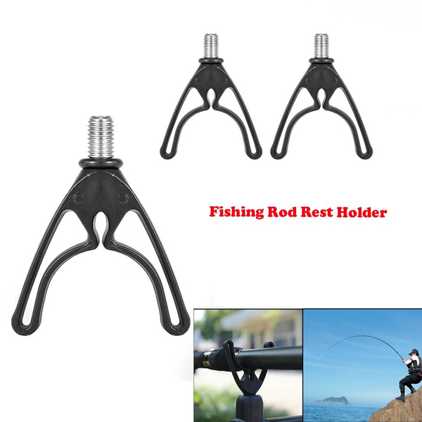 2Pcs Black U-shape Fishing Rod Rest Holder Carp Fishing Tackle Tools