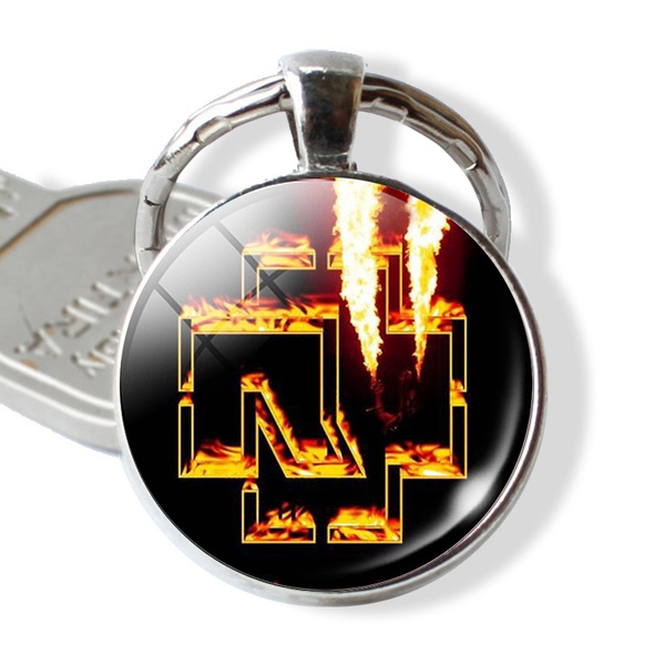 Rammstein Rock Band Key Chainss Glass Dome Round Jewelry Women's Men's ...