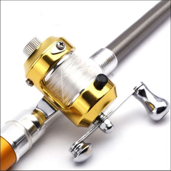 Outdoor Mini Portable Aluminum Alloy Telescopic Pocket Pen Shape Fishing  Rods Reel Poles