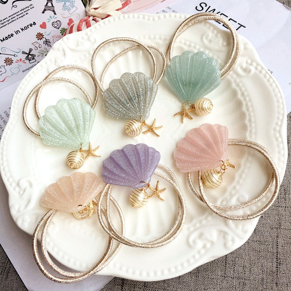 Seashell Hair Band Hair Rope Hair Accessories Elastic Mermaid Hairband Holder | Wish Seashell Hair Band Hair Rope Hair Accessories Elastic Mermaid Hairband Holder | Wish