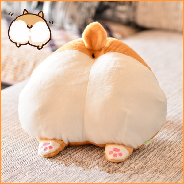 Funny Cute Corgi Plush Toy Butt Warm Hands Cover Pillow Home Cushion Cosplay Hot 