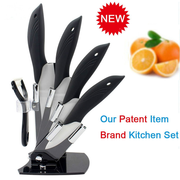 Ceramic Knife Set 3 4 5 6 inch with Holder Kitchen Knife Set Fruit