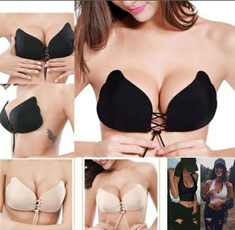 Fashion Women Silicone Push up Strapless Invisible Bra for Wedding Party Gifts 
