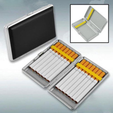 1pc Hard New Leather Black Pocket Cigarette Case Tobacco Box Holder Storage