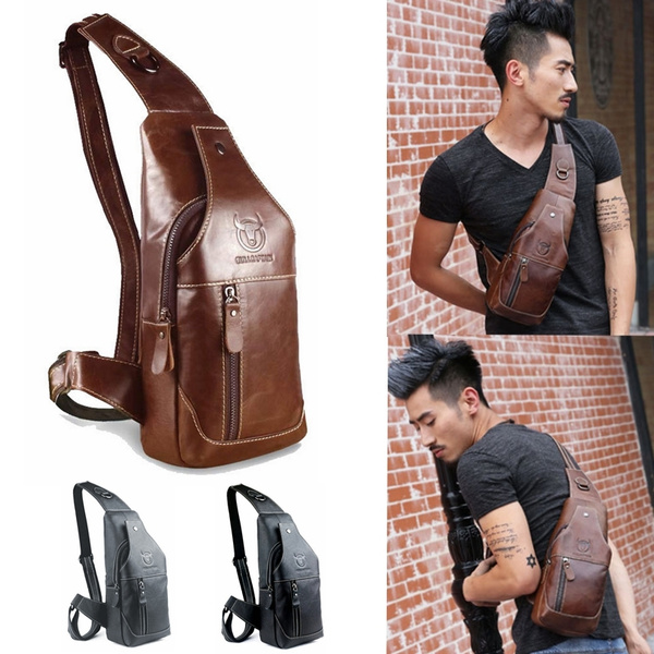 Men Fashion Casual Chest Bag Messenger Crossbody Bag Handbag Single Should  Bags