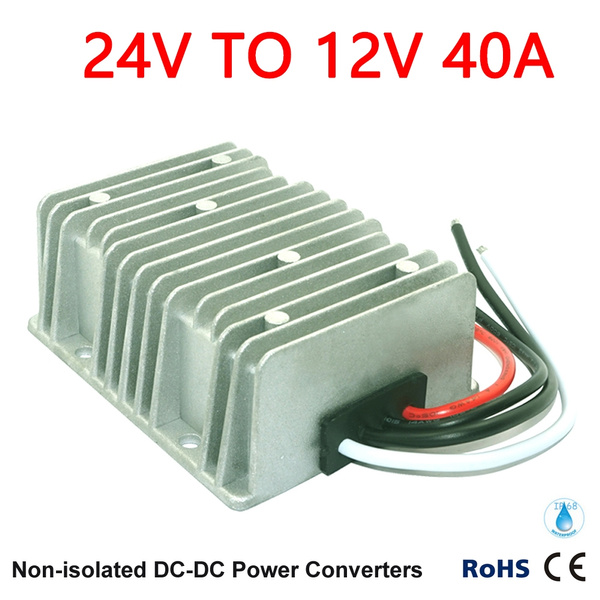 Waterproof DC/DC Voltage Converter Regulator 24V Step Down to 12V 40A ...