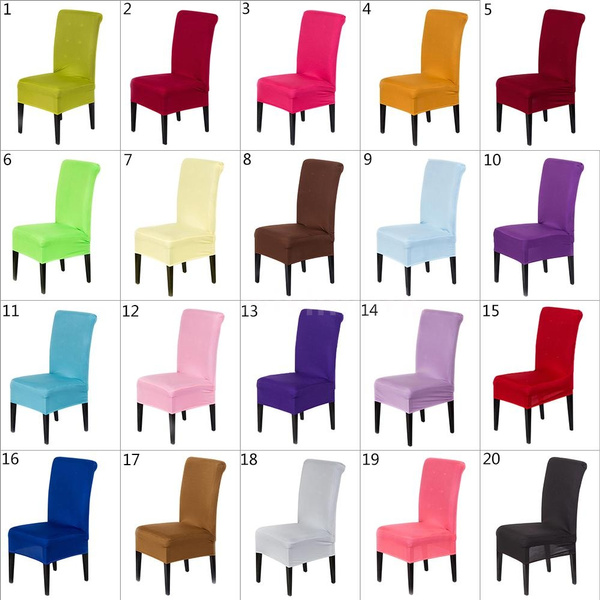17 Colors Stretch Dining Room Wedding Chair Covers Party Decor Wedding Supplies 