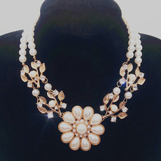 shiningdiamond, Fashion, doublebead, petalnecklace