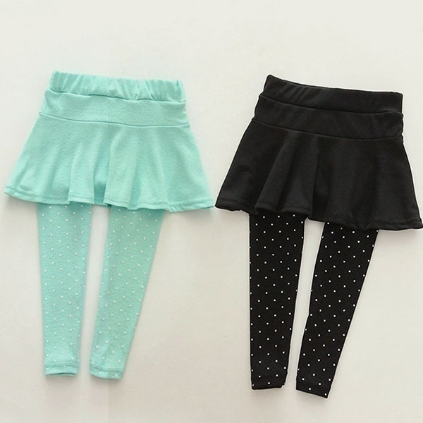 Infant Toddler Girl Wool Culotte Render Pants Kid Child Black Pink