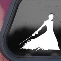 Laptop Stickers for MacBook Door Wall A/&B Traders Bleach Anime Decal Kenpachi Zaraki Anime Vinyl Decal Sticker for Car Window//Bumper White Glossy