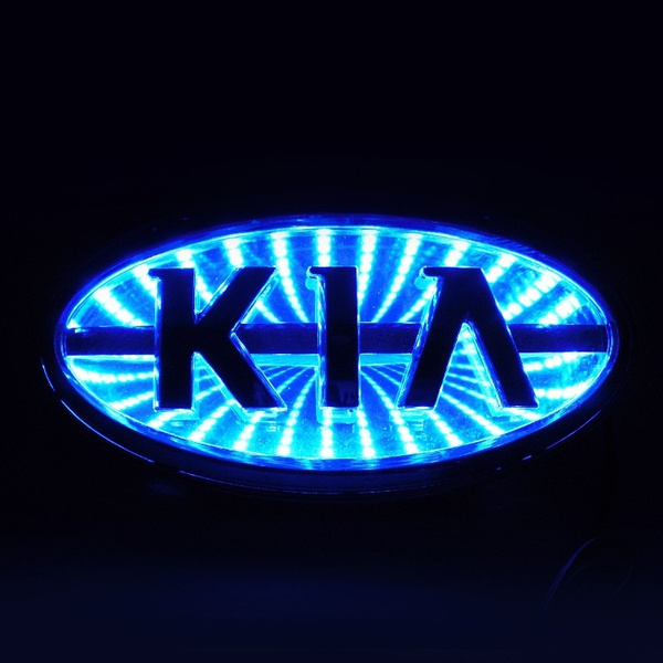 3D LED Car Tail Logo Blue Light for KIA Auto Badge Light Emblems 3D LED Car Tail Logo Blue Light for KIA Auto Badge Light Emblems