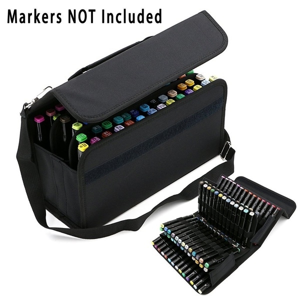 BTSKY New 120 Slots Marker Case Lipstick Organizer-Canvas Markers Holder  for for Primascolor Markers and Copic Sketch Markers (Green) : Amazon.in:  Home & Kitchen