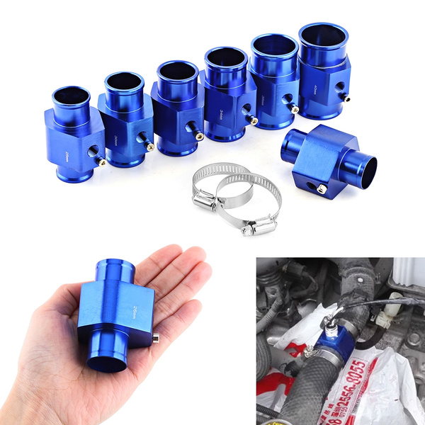 VGEBY1 Car Motorcycle Water Temp Joint Universal Fit Metal Pipe Hose Temperature Sensor Gauge Radiator Hose Adapter with Clamps 26mm-40mm