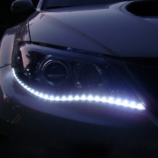 2pcs Waterproof Car Auto Decorative Flexible LED Strip HighPower 12V 30cm 15SMD Car LED Daytime Running Light 6 colors