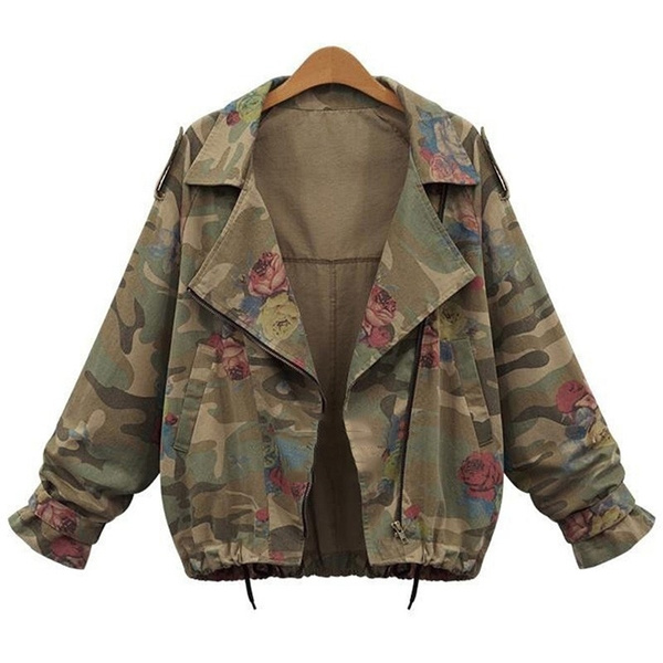 Vintage Army Green Camouflage Jacket 