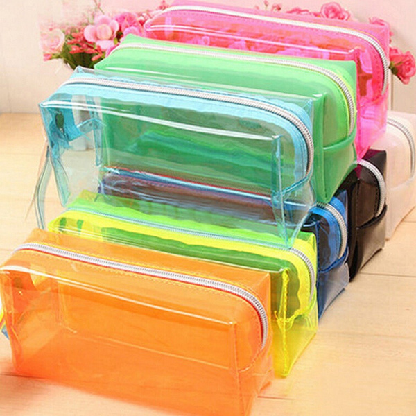 plastic makeup pouch