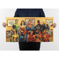 Nostalgic Comics Superheros Decorative Kraft Paper Poster