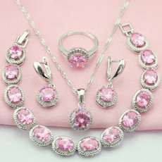 pink, 925silverjewelryset, Fashion, wedding ring