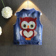 Owl, Vest, Coat, littlegirloutwear