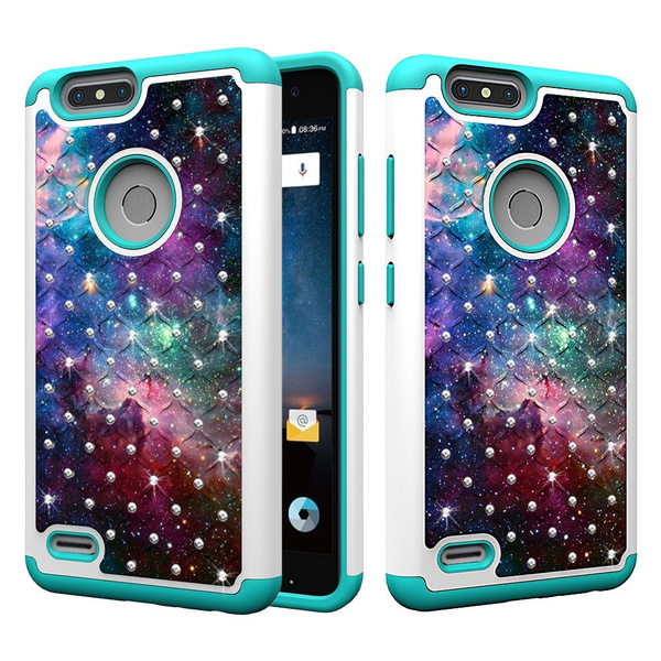 Hybrid Case Z982 Phone Case ZTE Blade Z MAX Case, Luxury Crystal - Main Image