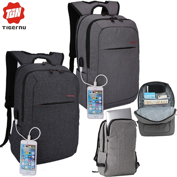 Mochila Tigernu, mochila de viaje para hombre, mochilas de senderismo,  carga USB externa, marca de 14.1 pulgadas, portátil, mujer, impermeable |  Wish