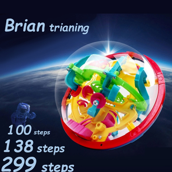 100 Barriers 3D Labyrinth Magic Intellect Ball Balance Maze Perplexus Puzzle Toy 