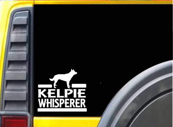 Kelpie Dog On Board Surfboard Car Sticker Decal - Glossy Vinyl - Australia Made