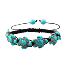 Chic Boho Bangle Beach Jewelry Turtle Turquoise Bracelet Jewelry Gift