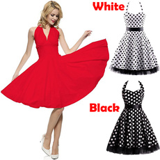 Swing dress, halter dress, Vintage Dresses, Halter