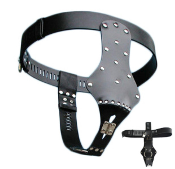 Female Pu Leather Chastity Belt Device Underwear