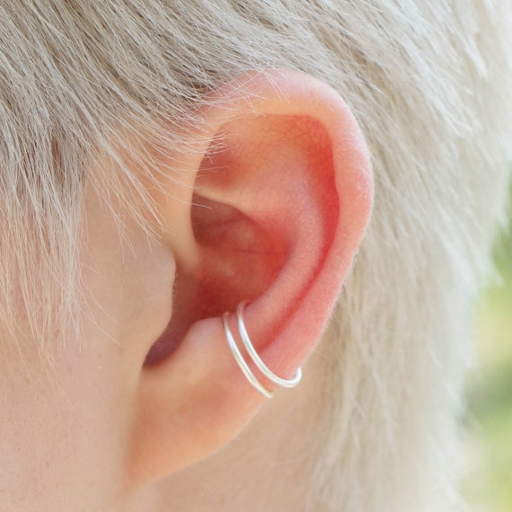 fake double hoop earrings