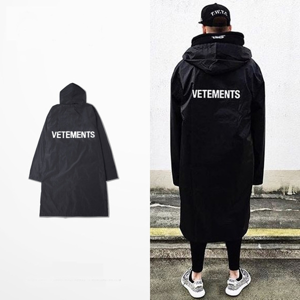 gd Street Coat VETEMENTS Fashion Men s Brand Portfolio Of God Black Rain Kanye West Yeezy yeezy Hip Hop Clothing Yeezus