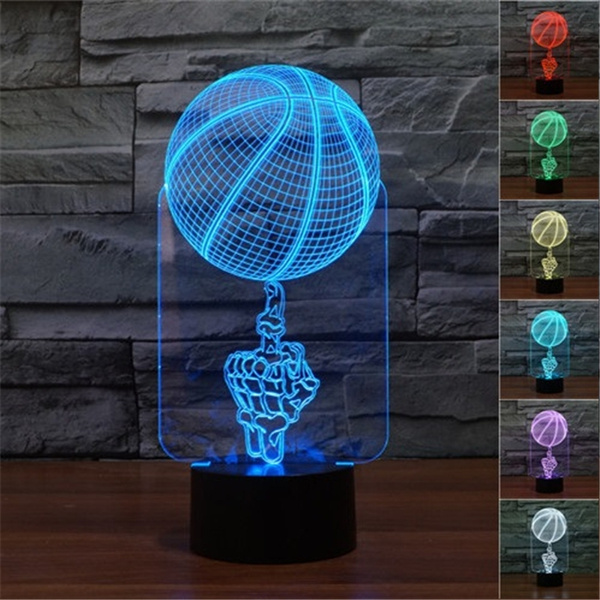 Colors Gradient Creative Usb Led, Spinning Table Lamp